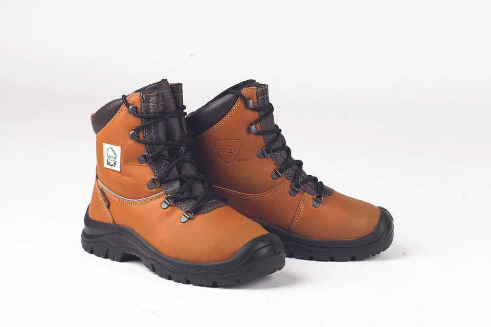 Stabilus SEPP Schnittschutzstiefel Forststiefel KWF geprüft Klasse 2 Leder braun - Bild 1 von 4