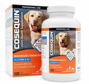 4 X Cosequin Maximum Strength + MSM & HA Joint Health Supplement 120 Chews