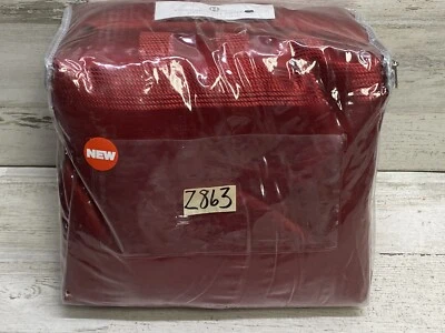 Hotel Collection Structure King Duvet Cover Red New - Image 1 of 4