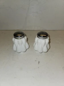 Fenton Burmese Milk Glass Salt And Pepper Shakers - Picture 1 of 9