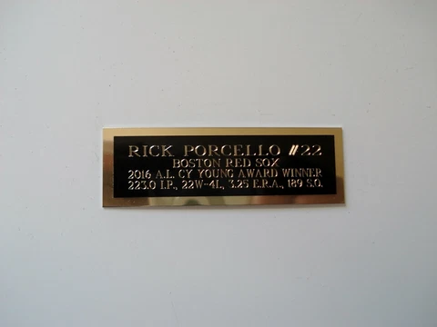 Rick Porcello Red Sox 2016 Cy Young Award Baseball Card Plaque Nameplate 1" X 3" Cover