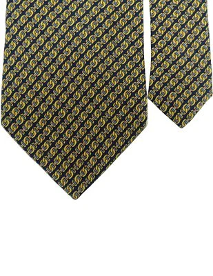 Beaufort Tie Rack 100% Silk Chainlink Neck Tie Yellow Multi 3 7/8" x 59" - Image 1 of 2