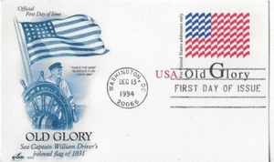 ArtCraft # UX199 Old Glory "G" postal card - Picture 1 of 1