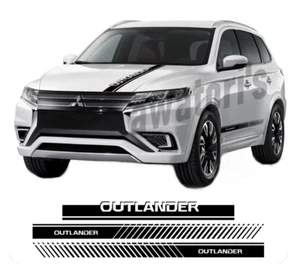 Pegatinas de coche para Mitsubishi Outlander capó puerta lateral calcomanía carreras deporte rayas - Imagen 1 de 7