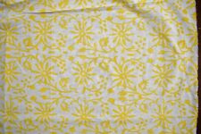 5 Yard Hand Block Print Handmade Yellow & White Sanganeri Print Cotton Fabric