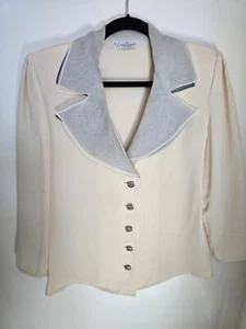 VALENTINO BOUTIQUE - IVORY / CREAM LIGHTWEIGHT JACKET SZ. 6 - Picture 1 of 11