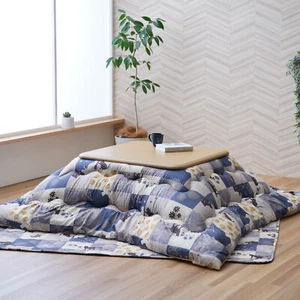IKEHIKO Kotatsu Futon & Mat Set Fluffy Premium Cotton Table Blue Japan 2619 - Picture 1 of 10