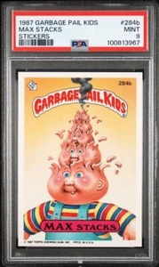 1987 GARBAGE PAIL KIDS STICKERS #284b MAX STACKS STICKERS PSA - Picture 1 of 2
