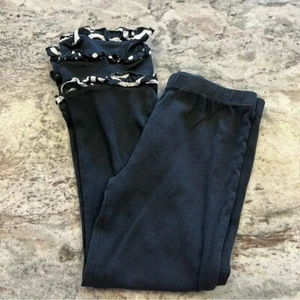 Ann Lauren Girls Black Ruffle Leggings Size 7/8 - Picture 1 of 2