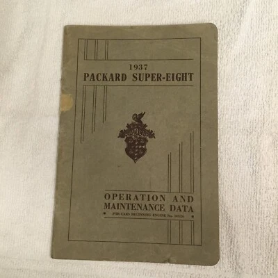 Packard Super-Eight 1937 manual de instrucciones original 1500 1501 1502 Foto 1 de 4