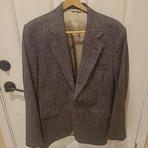 Manteau blazer Stafford homme 41R sur mesure aux USA veste laine Glen plaid années 80 vintage - Photo 1/10