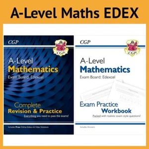 New CGP A-Level Maths Edexcel Complete Revision & Practice Bundle with Answers - Picture 1 of 11
