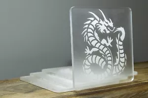Ouroboros Coaster | Transparent Engraved Coaster | Dragon Snake Viking Coaster - Picture 1 of 4