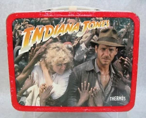 VINTAGE 1984 INDIANA JONES AND THE TEMPLE OF DOOM LUNCH BOX W/ THERMOS - Picture 1 of 10