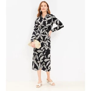 Vestido camisero envolvente con cinta Ann Taylor LOFT 4 - Imagen 1 de 4