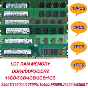 LOT Samsung 16GB 8GB 4GB 2GB 1GB 2RX8 DDR4 /DDR3 /DDR2 Desktop Memory RAM Kits " - Picture 1 of 24