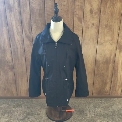 Weather Tamer Womens Windbreaker Jacket  Size Large Black - Image 1 of 4