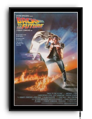 BACK TO THE FUTURE Light up movie poster lightbox led sign home cinema man cave - image 1 of 4