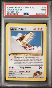 Koga's Pidgey 49/132 1st Edition Gym Challenge PSA 9 Mint Pokémon Card - Picture 1 of 1