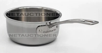 New Cuisinart MultiClad Pro 3-Ply Stainless Steel 1.5Qt Saucepan Professional - Image 1 of 4