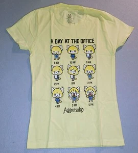 Aggretsuko "Day In The Office" Short Sleeve Shirt, Boys Girls Size M, Cotton - Picture 1 of 6