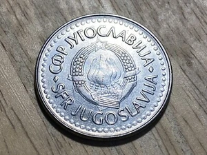 1987 Circulated Coin from Yugoslavia, a 100 Dinara Foreign Coin - Free Shipping! - Picture 1 of 4
