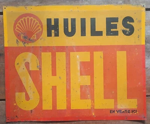 Antique canvas plate oils SHELL automobile tire decoration garage 56x46cm - Picture 1 of 2