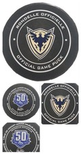 1969-2019 SHERBROOKE PHOENIX 50TH ANN. GAME PUCK PRO-FLEX MFG. MADE IN 🇨🇦 