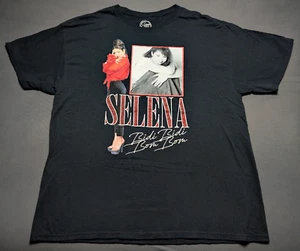 Selena Quintanilla Bidi Bidi Bom Bom T-Shirt XL Black Glitter 2019 Official Tee - Picture 1 of 6