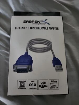 Sabrent 6 Ft USB Serial Cable Prolific Chipset Con-9p6f 🔥 A3 - Image 1 of 2