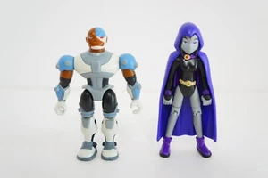Teen Titans Go! Figuras de acción vintage de Raven & Cyborg Bandai 2003 - Imagen 1 de 9