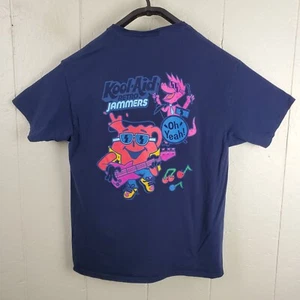 Kool-Aid Shirt Mens Large Blue Crew Neck Short Sleeve Graphic Stretch Pullover - Picture 1 of 18