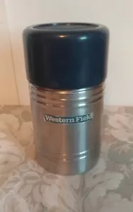 Vtg Western Field/ Montgomery Ward / 14 Oz. Stainless Steel Thermos w/ Lid - Picture 1 of 5