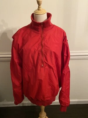 VTG Wiman Golf 1/2 Zip Jacket Pullover Red Nylon Inside Pocket Men’s Size XXL - Image 1 of 4