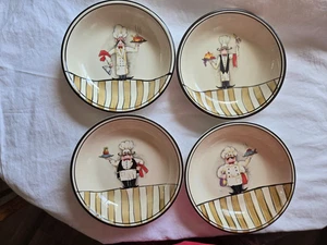 Set Of 4 HD Designs Le Chef Salad Plates 8 " Diameter #OSSSH - Picture 1 of 10
