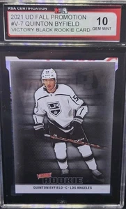 21-22 Upper Deck Quinton Byfield Black Victory Rookie 🚨🚨🚨 KSA 10 Gem Mint - Picture 1 of 3