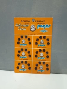 Plaque Ancienne de Boutons Pression Pagès Paris - Mercerie Couture Vintage - Bild 1 von 4