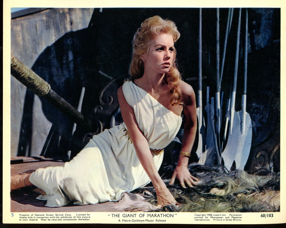 MYLÈNE DEMONGEOT en El GIGANTE de Maratón 1960 MGM 8 x 10 Color Glamour Todavía vv Foto 1 de 1