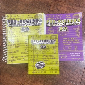 Teaching Textbooks Pre Algebra 2.0 Complete Textbook Answer Key CD SET Sabouri - Picture 1 of 2