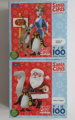 2 Santa Claus is Comin' to Town Puzzles 9" x 12" 100 Piece NEW & Sealed - Image 1 of 4