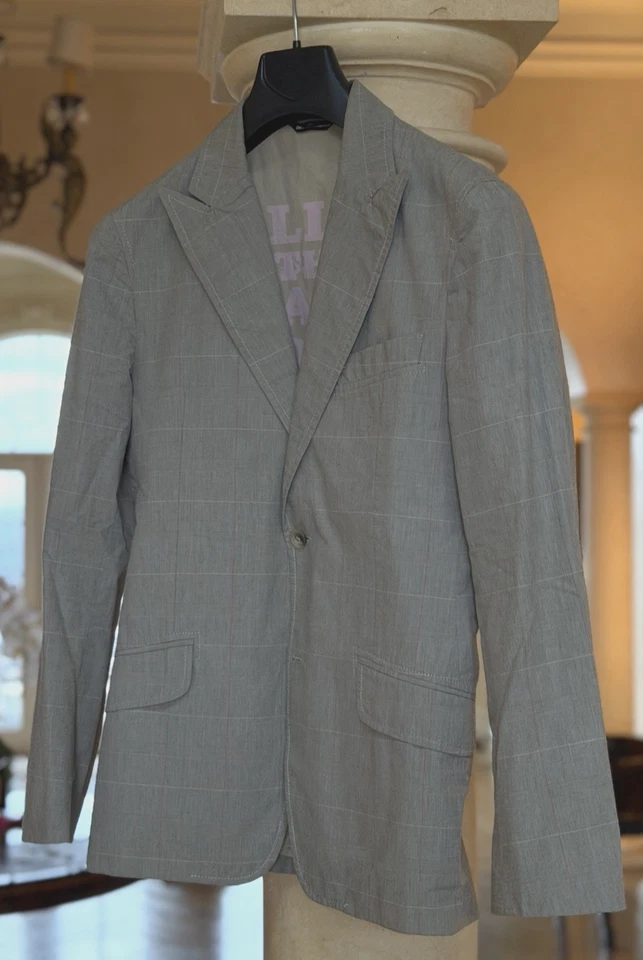 Dolce & Gabbana серый / серо-коричневый мужской Blazer Sport пальто куртка, размер 46 / США средний - Изображение 1 из 4