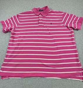 Ralph Lauren Hemd Herren 5XB Rosa Gestreift Business Freizeit Piqué Freizeit Golf Polo - Bild 1 von 7