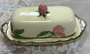 NEW-Vintage FRANCISCAN🌺Desert Rose 🌺 Covered Butter Dish - Made In USA. - Picture 1 of 8