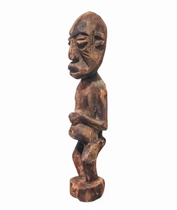 Autentica figura in legno Songye 1940-1960 Congo africano, ancestrale Nkishi - Foto 1 di 7