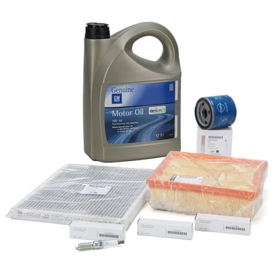 ORIGINAL Opel Inspektionskit + 5L 5W30 DEXOS1 Gen3 Motoröl 3x Zündkerzen CORSA E - Bild 1 von 4