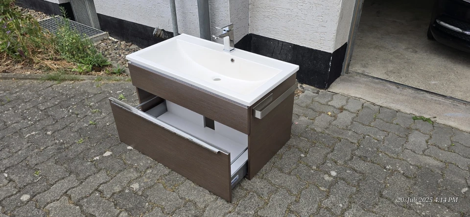 Waschtisch + Unterschrank In BRAUN von Pelipal - Bild 1 von 4