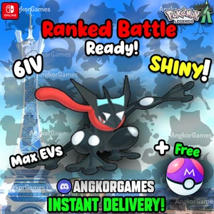 ✨ Shiny 6IV Greninja ✨ Ranked Ready✨Timid Maxed EVs ✨ Pokemon Legends ZA - Picture 1 of 3