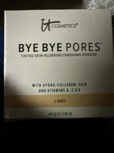 IT COSMETICS BYE BYE PORES TINTED SKIN BLURRING FINISHING POWDER LIGHT NIB - Picture 1 of 4