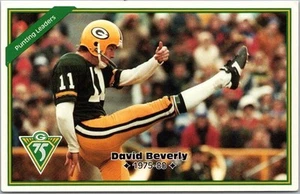 Tarjeta de colección Green Bay Packers/NFL/tarjeta postal PUNTING LEADERS David Beverly - Imagen 1 de 2