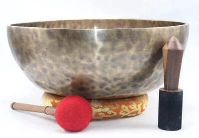 Special 18 inch Tiger Antique singing bowl, Tibetan singing bowl handmade - Image 1 of 4